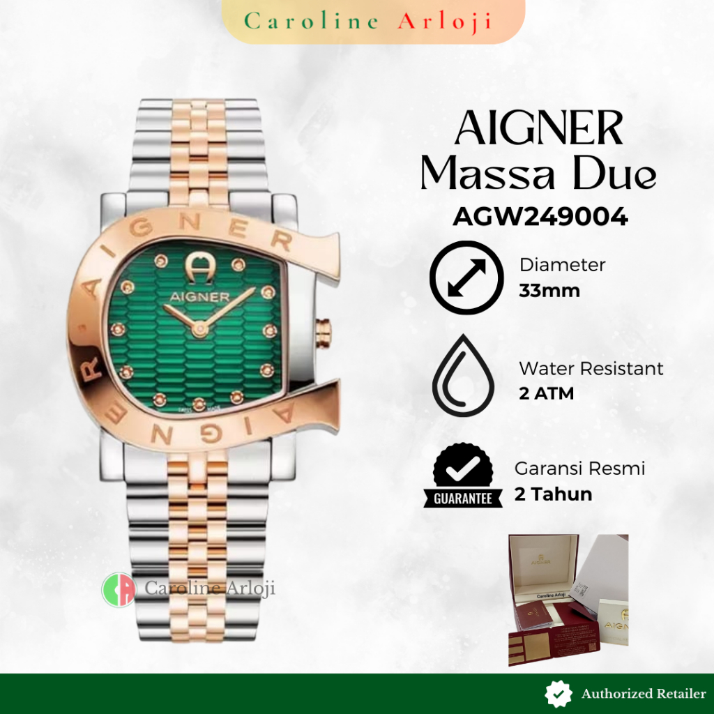 Jam Tangan Wanita AIGNER MASSA DUE AGW249002 / AGW249003 / AGW249004 / AGW249005 Original Garansi Re