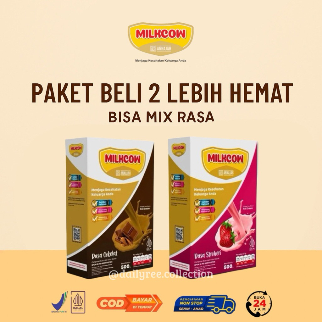 

PAKET MILKCOW ISI 2 SUSU SAPI ORIGINAL 500g SUSU PENGGEMUK BADAN ANAK AMPUH / Susu Penggemuk Badan / SUSU MILKCOW PENGGEMUK BADAN AMPUH