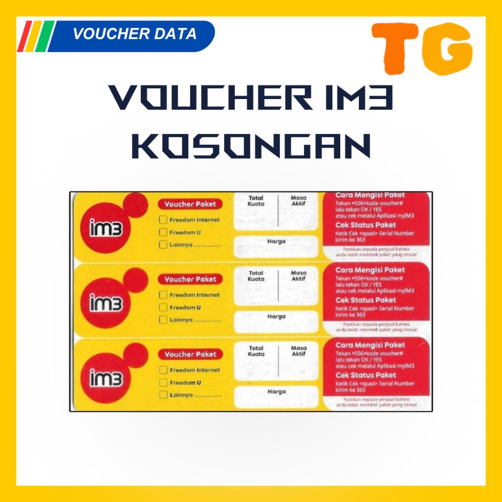 Voucher Indosat IM3 Kosong / Voucher Indosat IM3 Zero