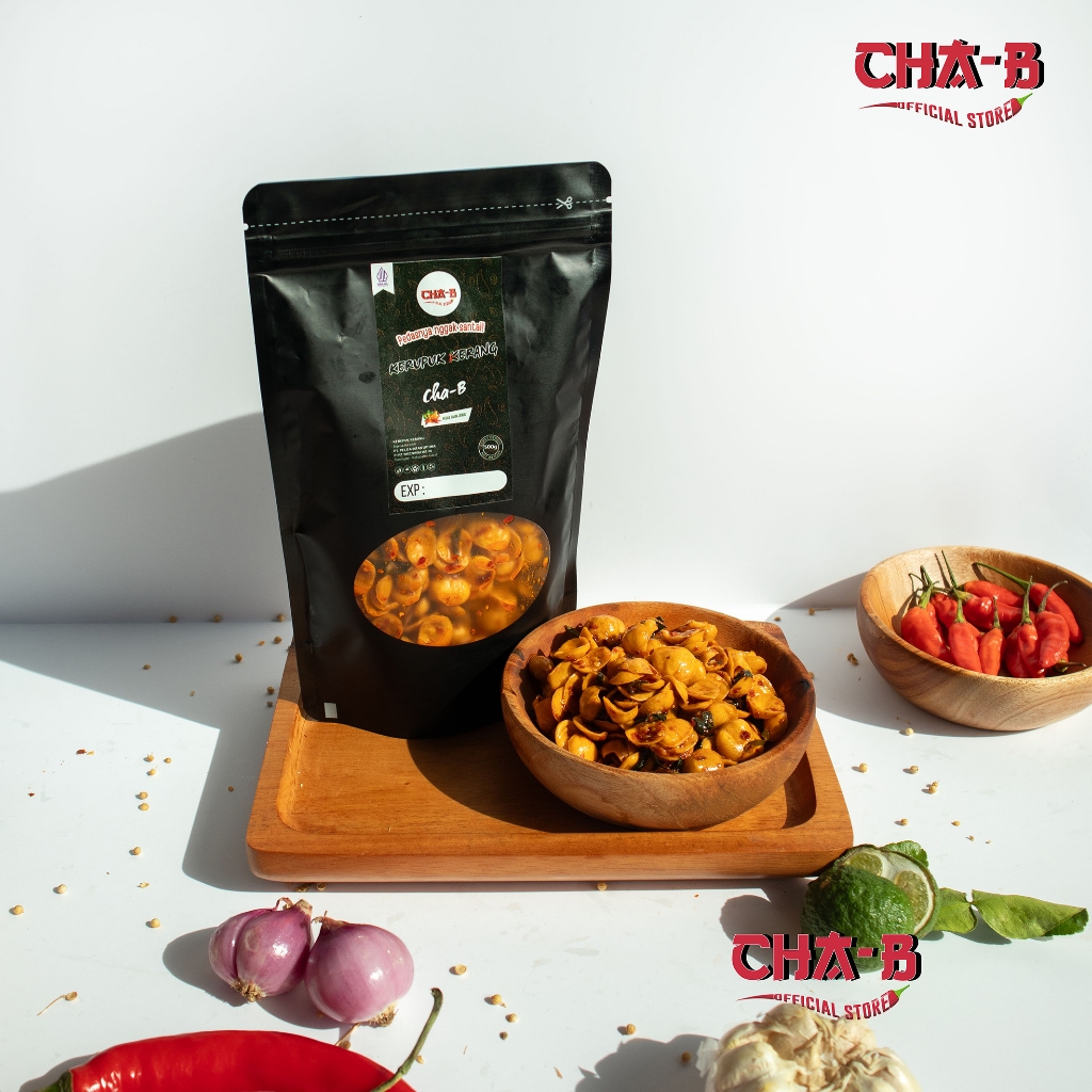 

CHA-B Kerupuk Kerang Rasa Pedas Daun Jeruk 500 gram