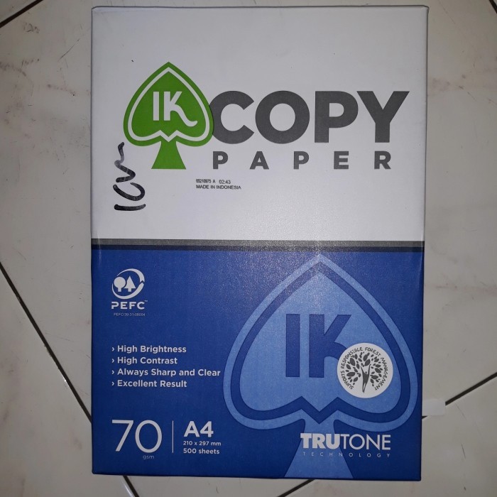 

Ay00! Kertas HVS A4 70 GR IK Copy Paper By Pindo Deli Print 1 RIM Kertas Print A4 70 gsm Murah
