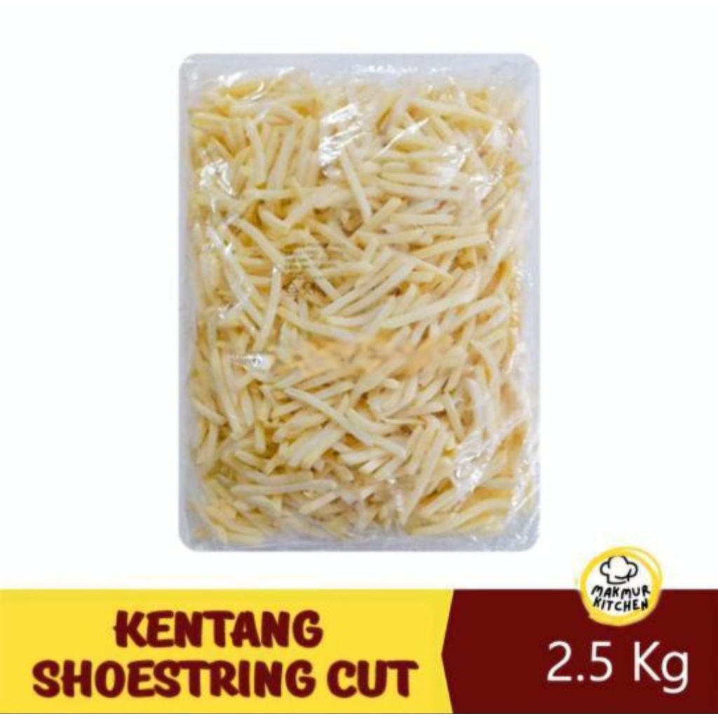 

Shoesstring Fries Kentang Goreng 2,5kg AA Grade Frozen Food