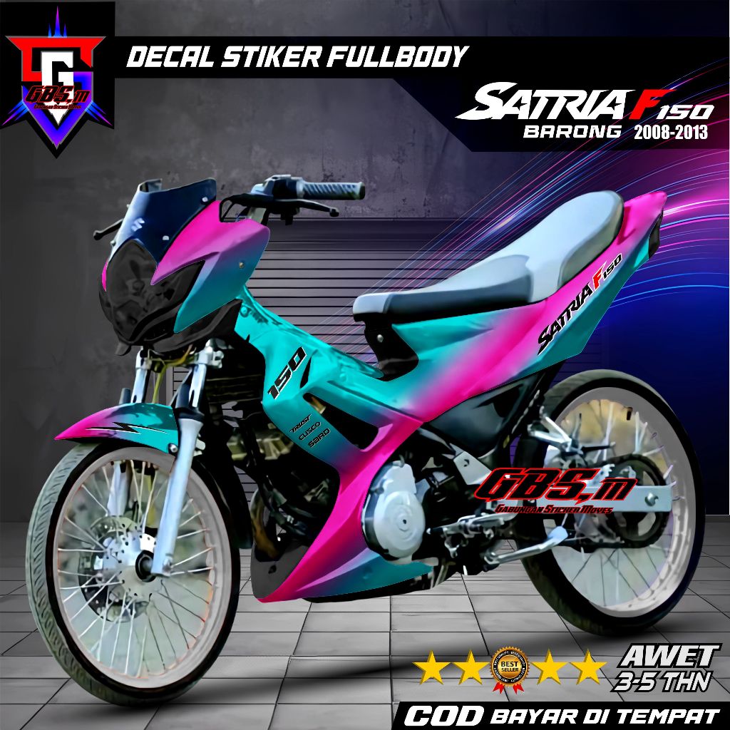 Decal Satria Fu Decal Stiker Satria Fu Barong Fullbody 2009 2010 2011 Sticker Variasi Bunglon