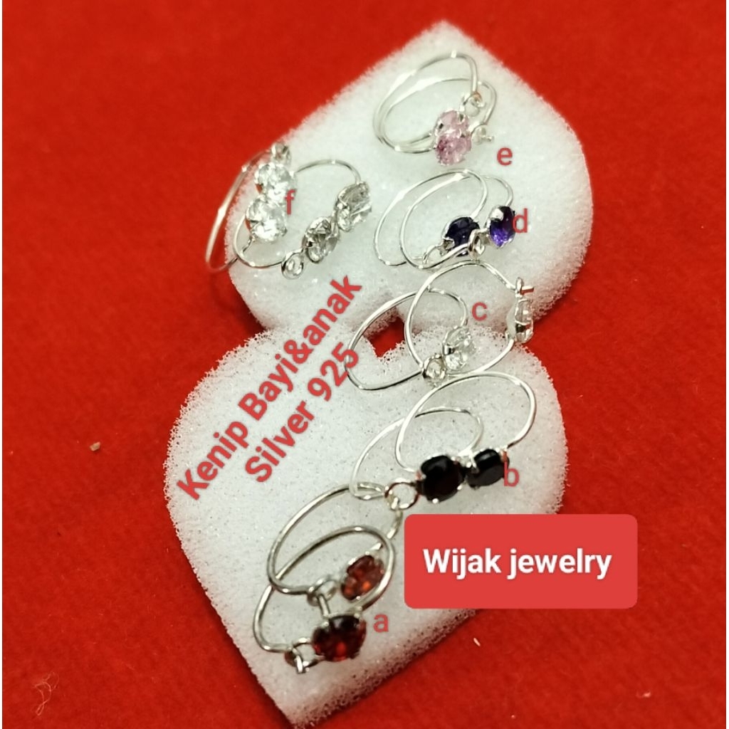 Anting Kenip Bayi dan Anak Perak 925 Silver