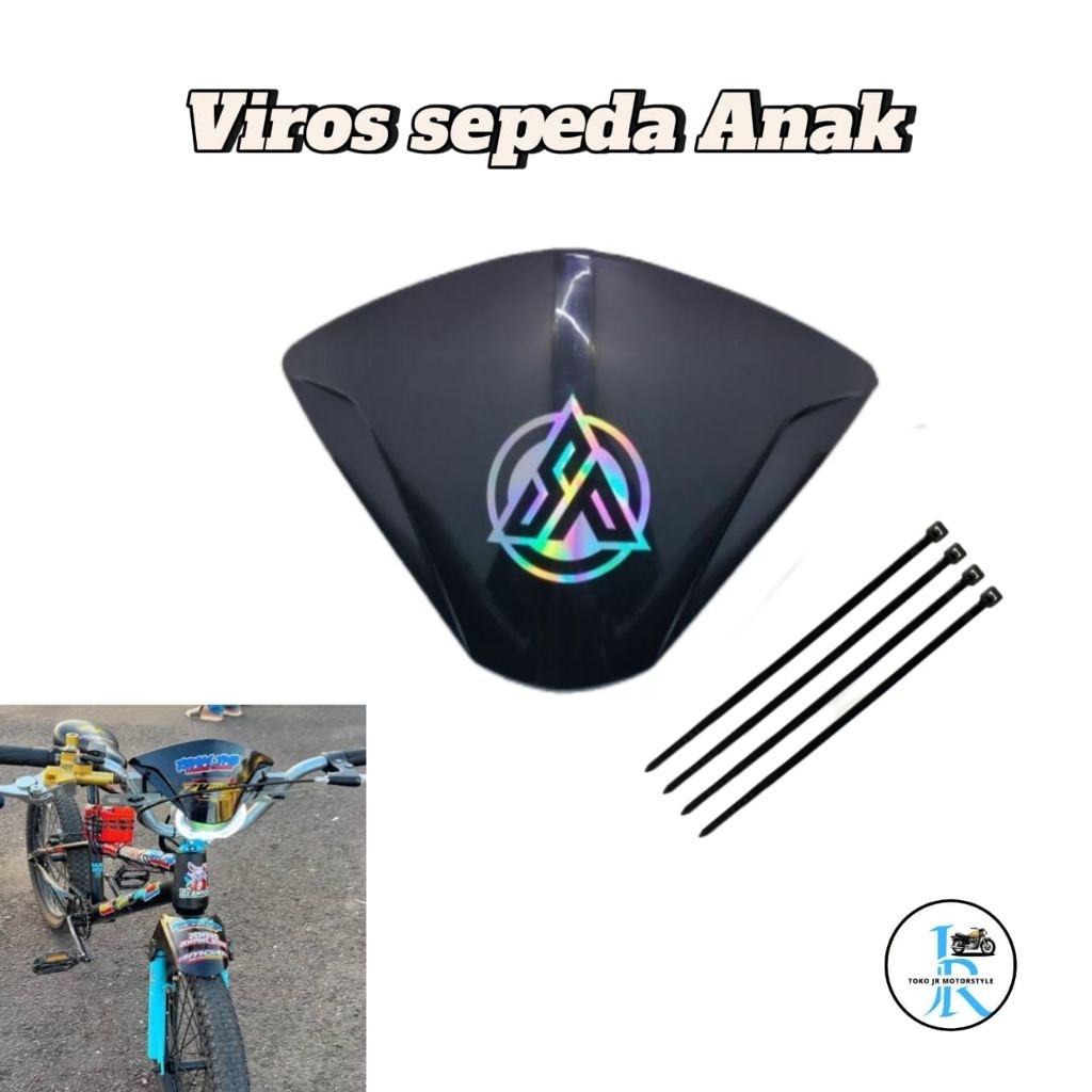 Stiker sepeda Anak Bonus kabel ties/ Visor sepeda Anak/ Visor Sepeda