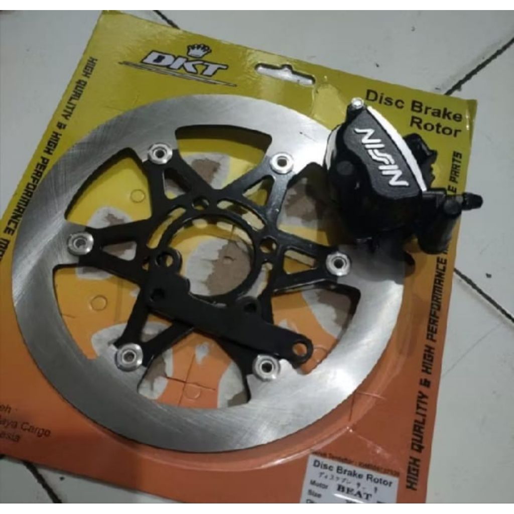 Paket Honda Beat Vario Scoopy Spacy Genio Kaliper Samurai Set Breket Plus Disc Buta Sunstar 260MM