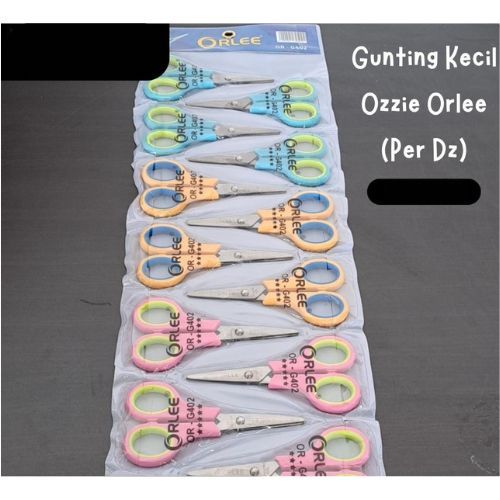 

(1 RENTENG ISI 12pcs) Gunting Kecil Renteng Warna Warni Orlee Gunting Kertas Kuat Stainles Tajam