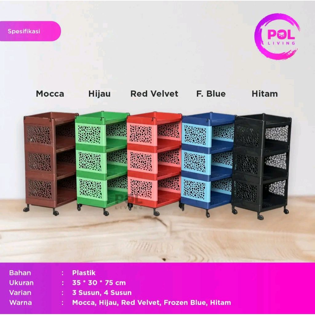 Rak Yoyo Serbaguna 4 Susun Roda