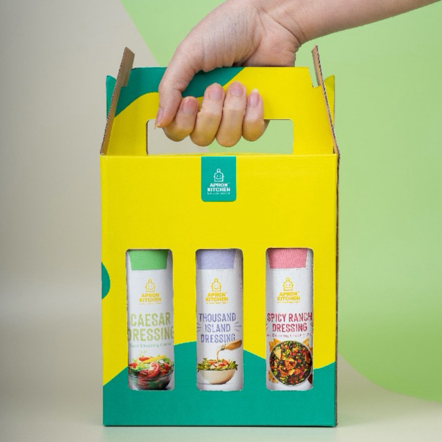 

Extra Kemasan Hampers Packaging dan Kartu ucapan (Kemasan 3 Saus Masak)