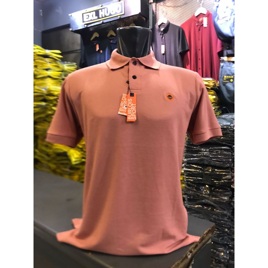 KAOS KERAH PRIA / KAOS WANGKI BABY PINK BURLOIS