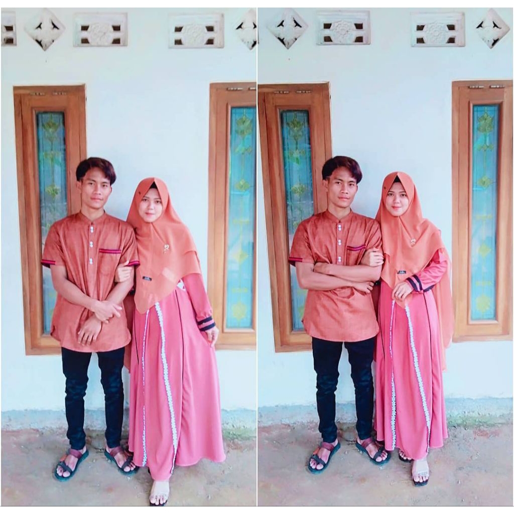 Couple gamis syari set koko pria pl preloved