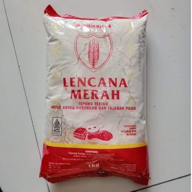 

TEPUNG TERIGU LENCANA MERAH BOGASARI 1KG PROTEIN RENDAH