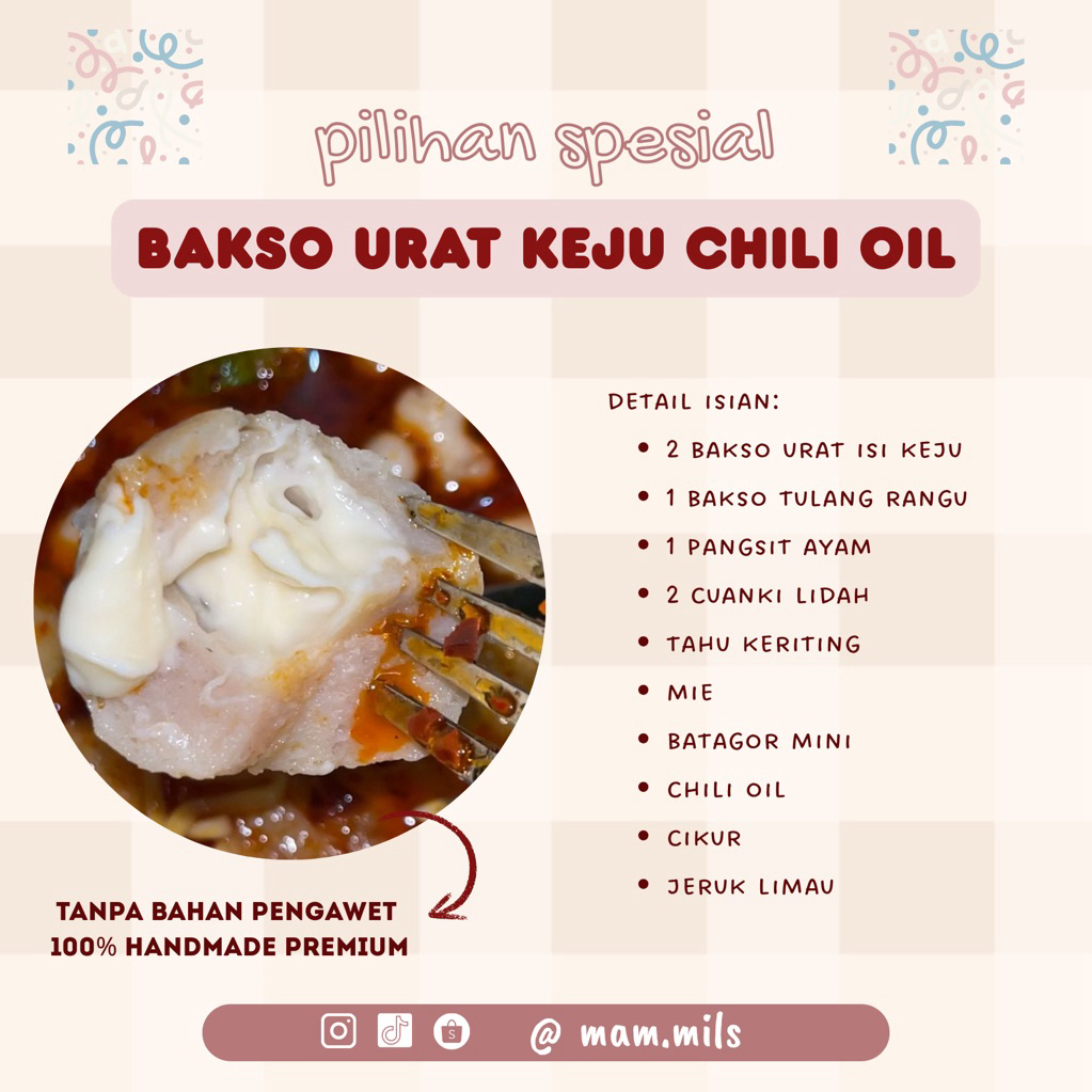 

Baso Urat Keju Chili Oil (NEW)