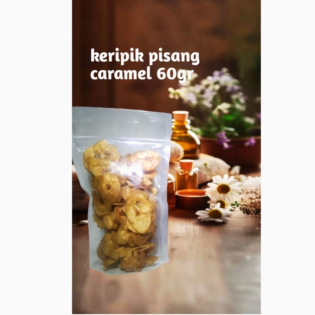 

kripik pisang caramel gurih manis kemasan kecil