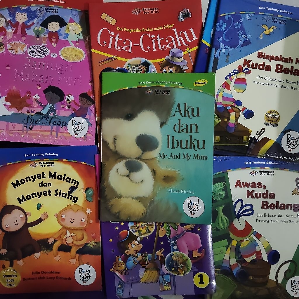 Buku Cerita Anak Original ● Seri Read A Story - Awas Kuda Belang - Aku & Ibuku - Monyet Malam & Mony