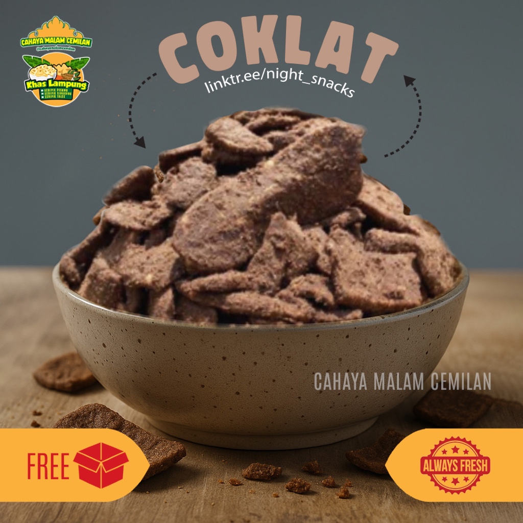 

PROMO Keripik Pisang Coklat Aneka Rasa Khas Lampung Premium