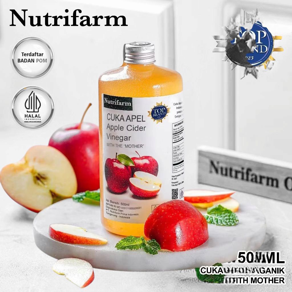 

Cuka Apel Nutrifarm Vineger Apel With Mother 500ml