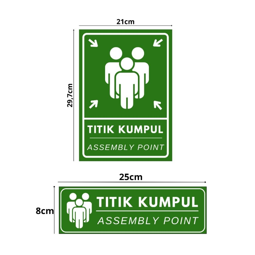 

Stiker K3 Assembly Point/Titik kumpul (Waterproof)