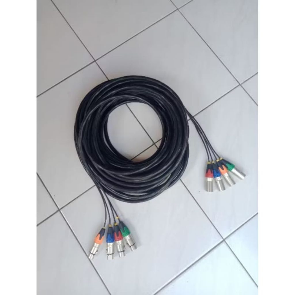 KABEL Snake Makita isi 4 panjang 20 meter lengkap jeck canon xlr