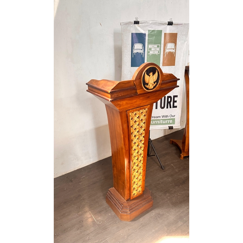 Podium Presiden, Podium kayu Jati, podium minimalis, podium minimalis kayu jati, podium masjid kayu 