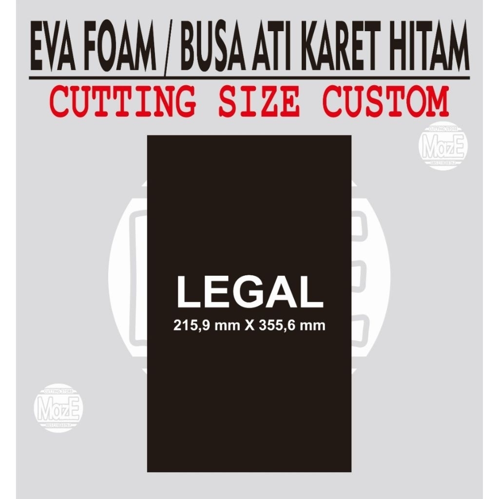 

Eva Foam Hitam Size Legal Busa Ati Karet Kotak Kertas Cutting Laser Custom Spon Lem Sponge Adhesive Tempel