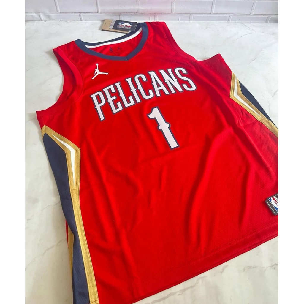 jersey basket nike pelicans warna merah