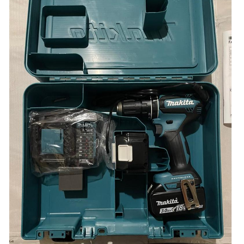 Mesin Bor Obeng Baterai Makita DHP485F001 / Cordless Hammer Driver Drill Makita DHP 485 F001 / DHP48