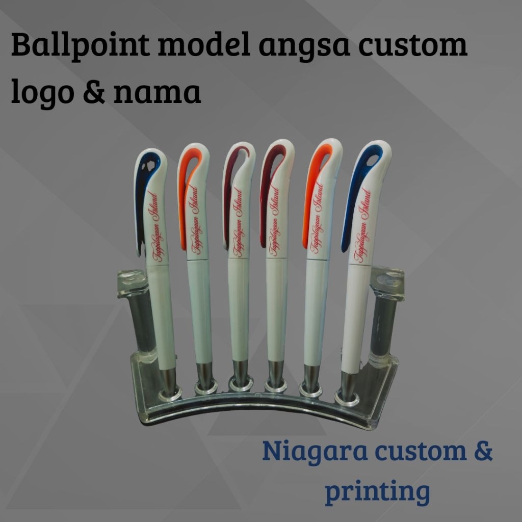 

Ballpoint angsa custom nama & logo print uv timbul