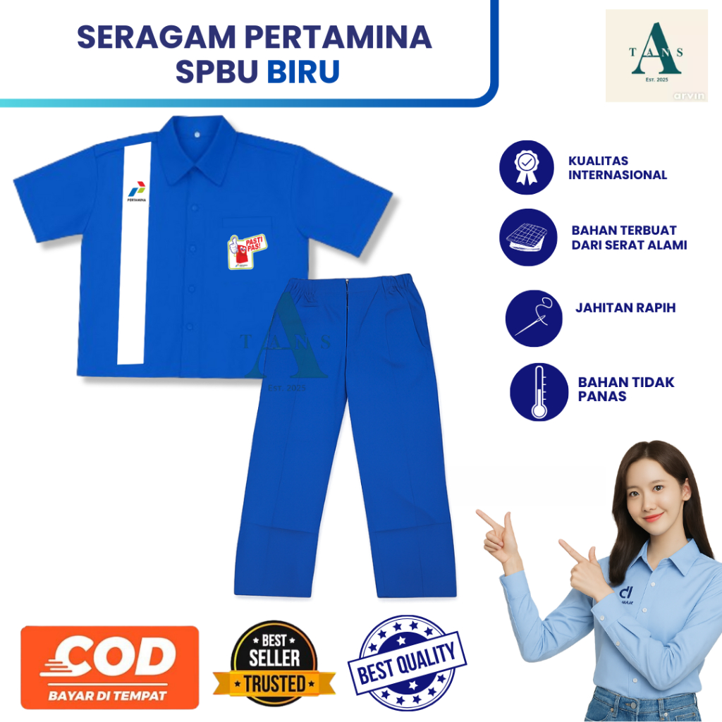 Seragam Spbu Biru | Baju Celana Spbu | Seragam Spbu Biru | Seragam Pertamina | Baju Spbu
