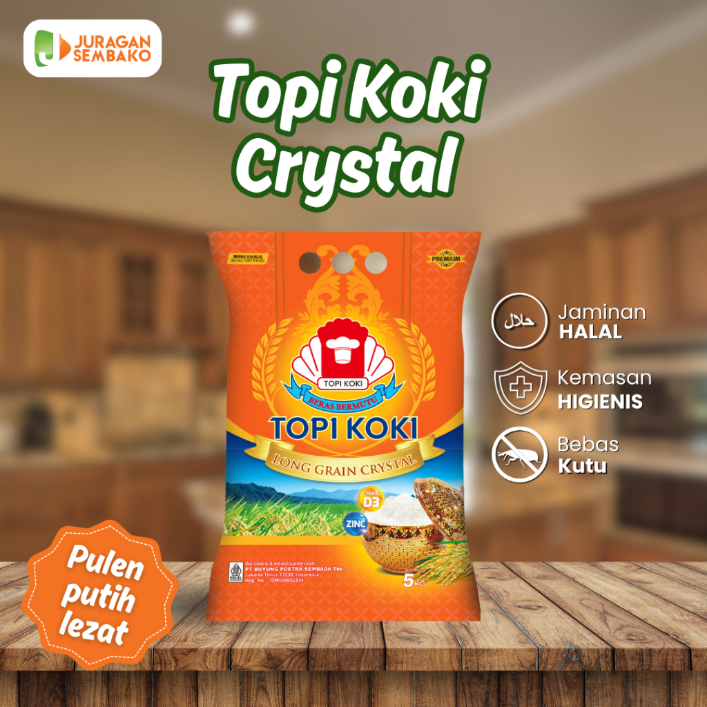 

BERAS TOPI KOKI LONG GRAIN FORTIFIKASI @5KG