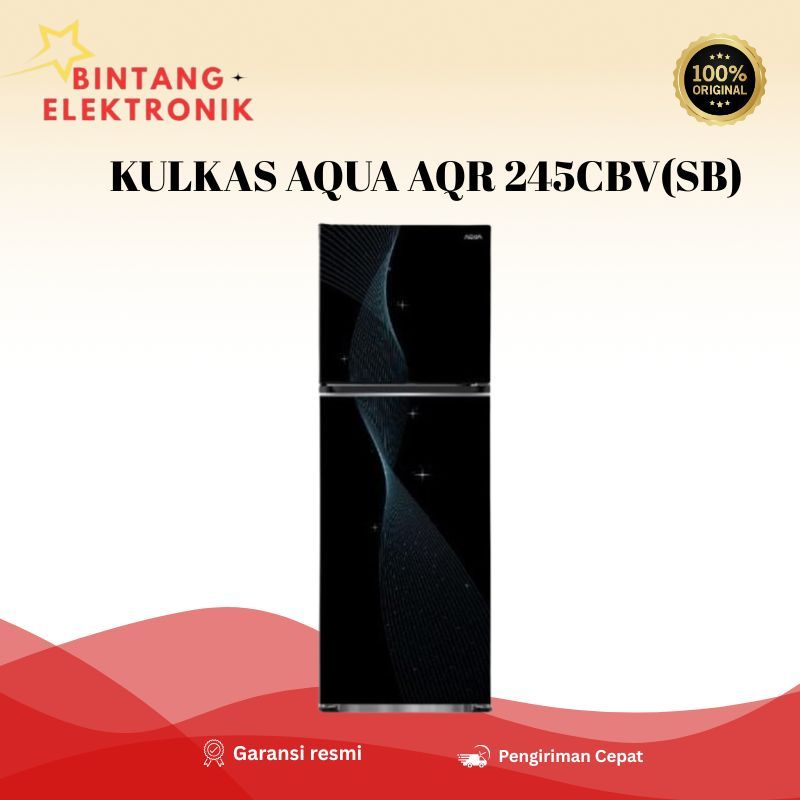 KULKAS AQUA AQR 245CBV(SB) - Cuma 30 kg, pas banget untuk kamar, kos, atau usaha kecil