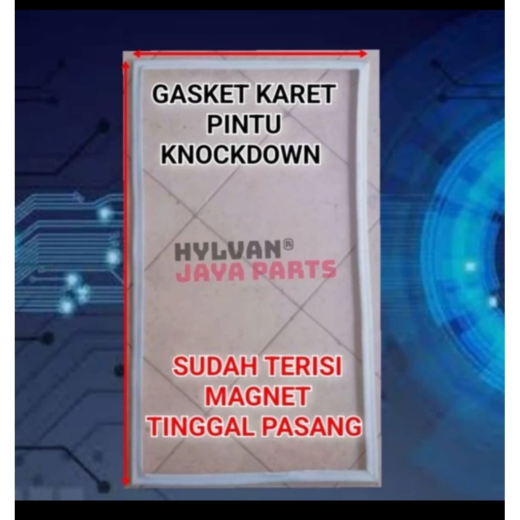 GASKET KARET KULKAS SATU PINTU KULKAS LG GN V204RL MODEL KNOCKDOWN 120 X 50 CM