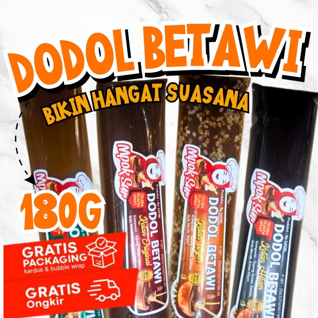 

Camilan Jadul Tradisional Dodol Betawi Asli Aneka Rasa