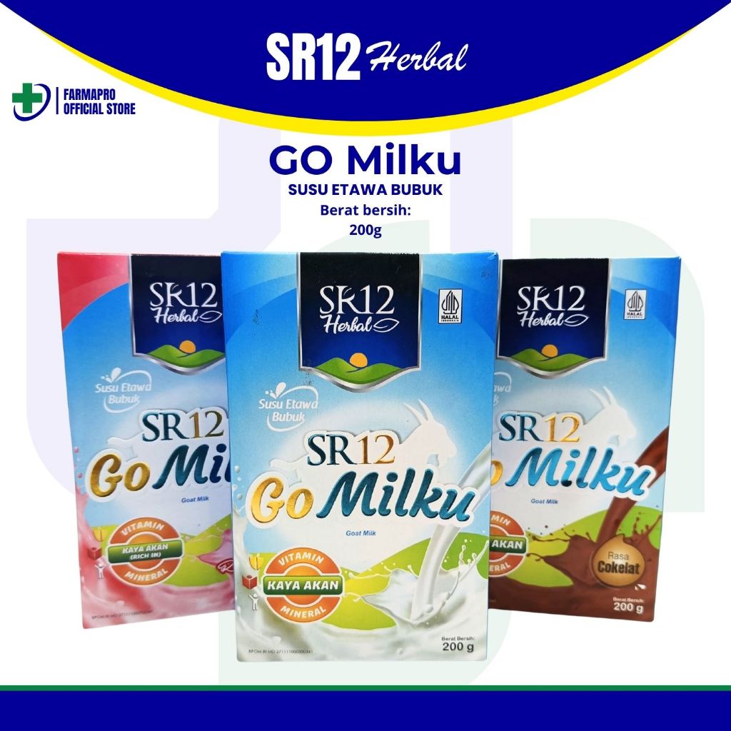 

SUSU GOMILKU SR12 200g / RASA ORIGINAL COKLAT STROBERI / SUSU KAMBING ETAWA / SUSU BUBUK
