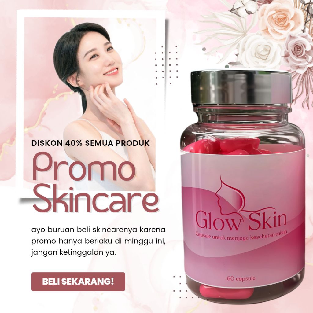 GLOW SKIN CAPSULE WHITENING | 7X Memutihkan Dan Mencerahkan Pil Pemutih Badan Pemutih wajah ampuh pe