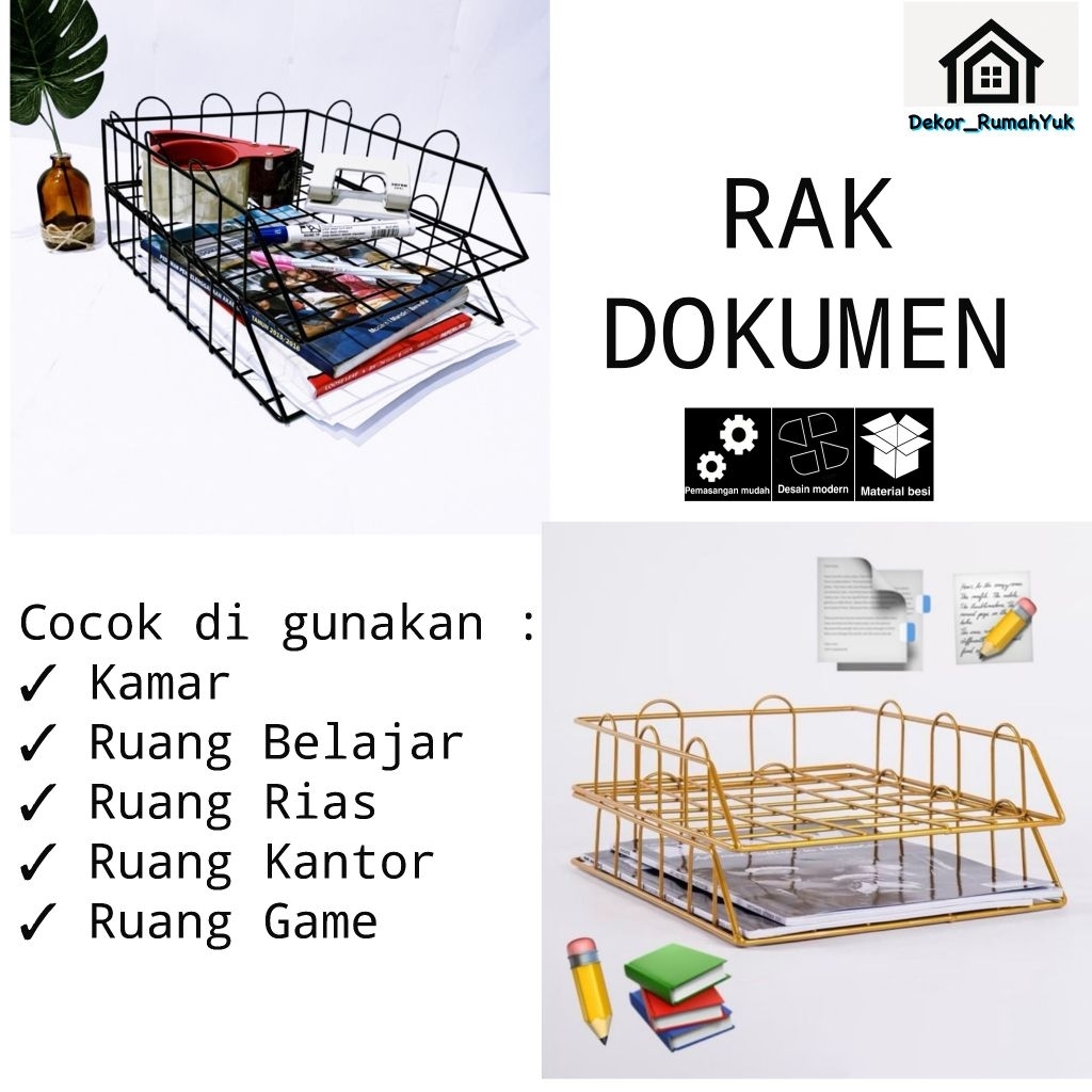 

( 2 PCS) TRAY RAK DOKUMEN SUSUN TUMPUK RAK BUKU / RAK DOKUMEN MEJA / RAK DOKUMEN KANTOR
