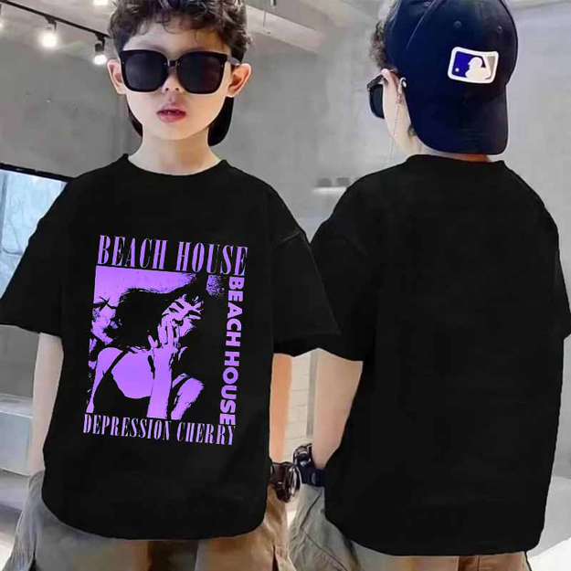 Kaos Beach House Depression Cherry Tshirt Anak Umur 2 s/d 12 Tahun