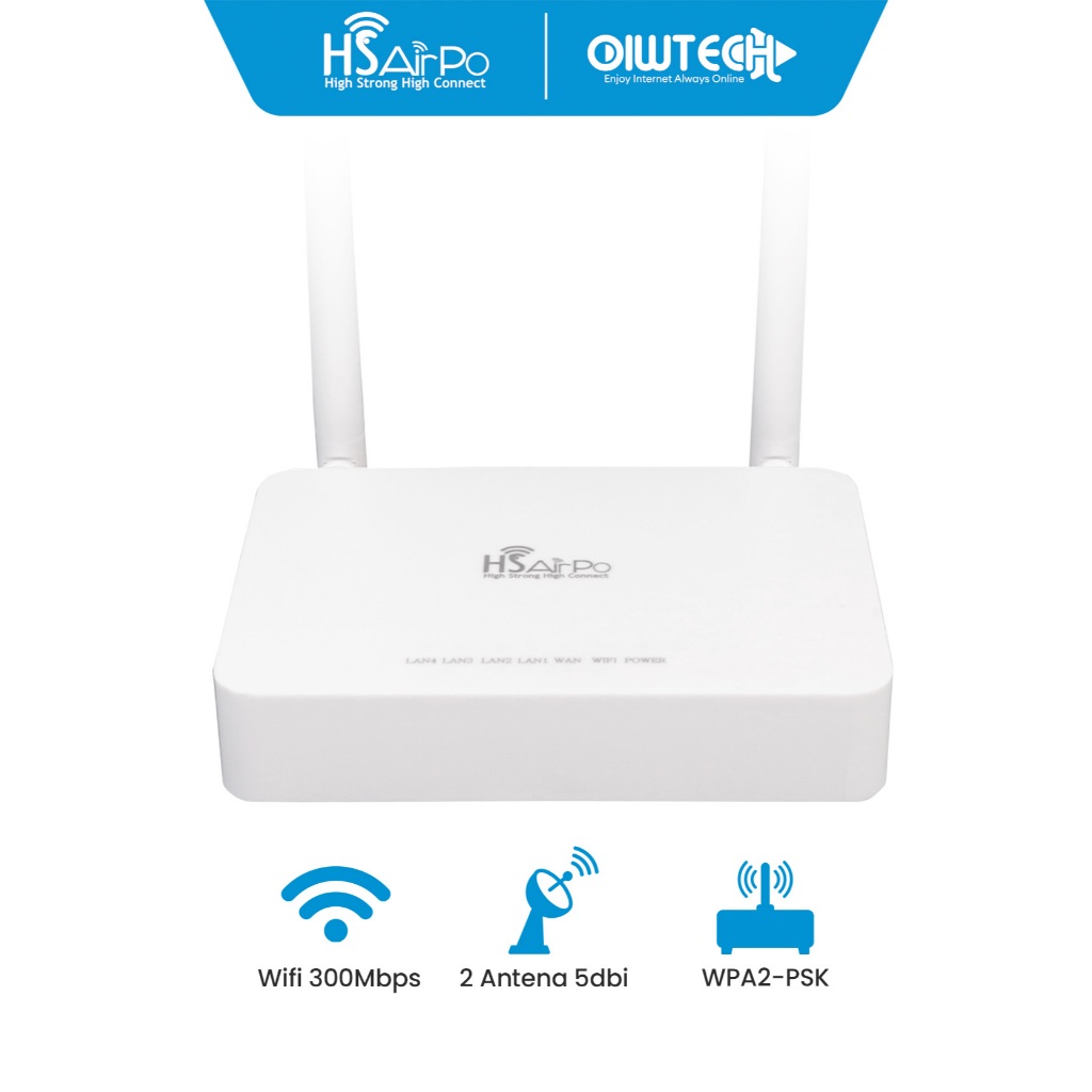 [Router Wifi + Wireless + Dual Antena] Router 300Mbps Jaringan WiFi Stabil & Cepat untuk Rumah & Kan