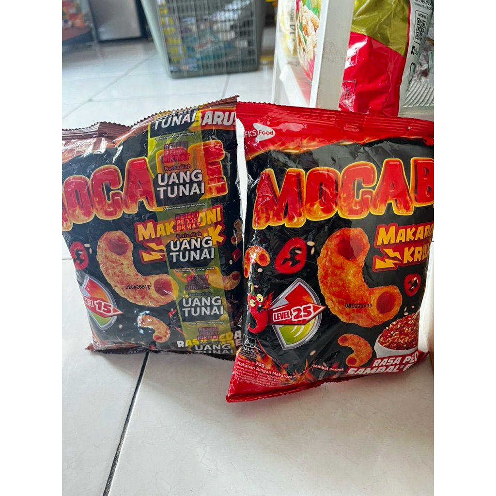 

Mocabe Makaroni level 15 / level 25 kemasan 70 gram
