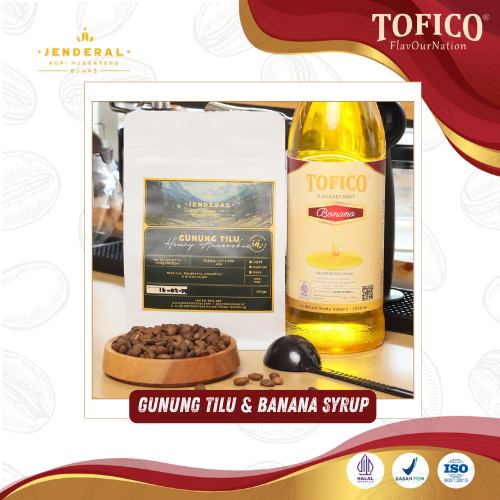 

[EXCLUSIVE BUNDLE] Banana Syrup Tofico & Biji Kopi Gunung Tilu Jendral Kopi