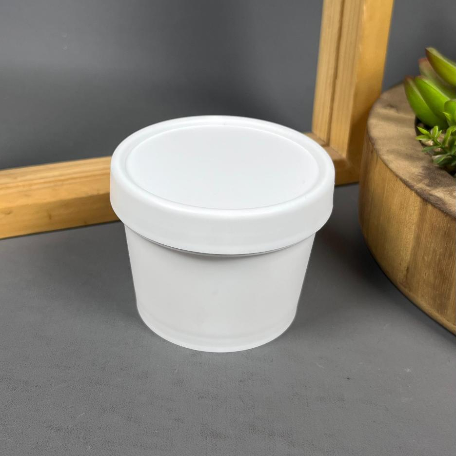 Pot Ice Cream 100 Gram Putih / Wadah Ice Cream 100 Gram Pot Cream 100 GR / Pot Cream Lulur 100 GR