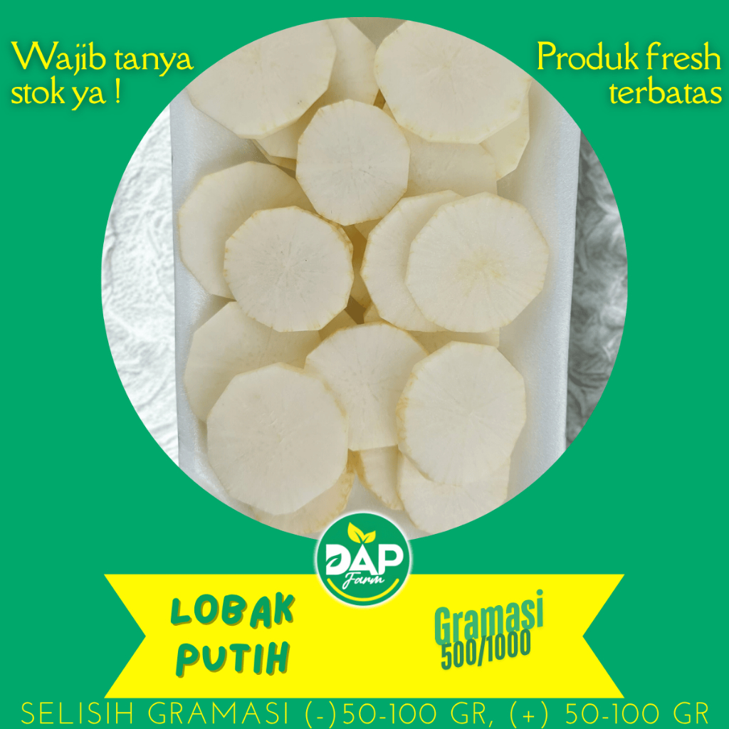 

Lobak Konvensional iris / DAP Farm / Sayur Segar Jakarta