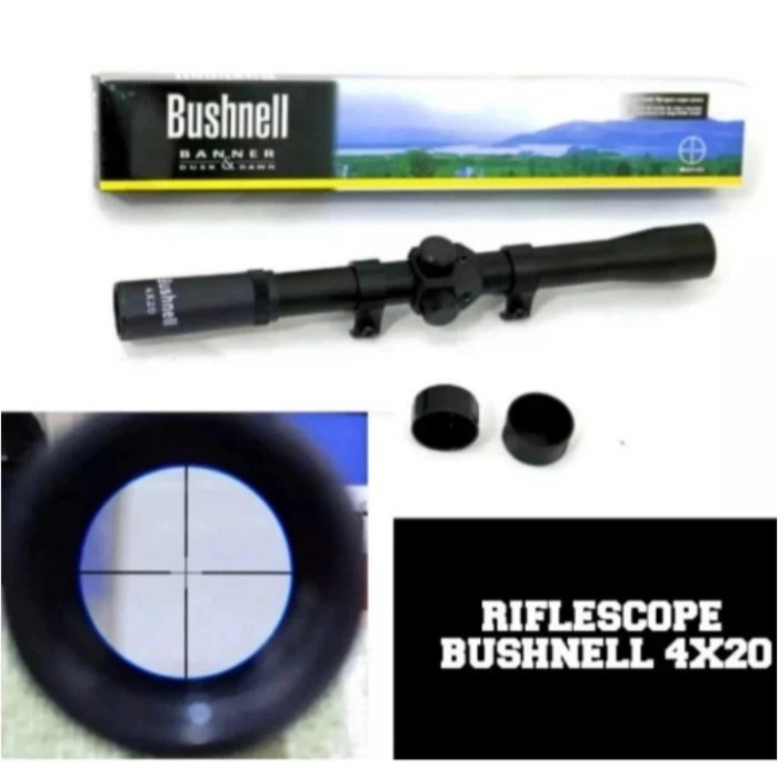 Telescope Teropong Senapang Angin Sniper Proff 4x20 Bushnell Original