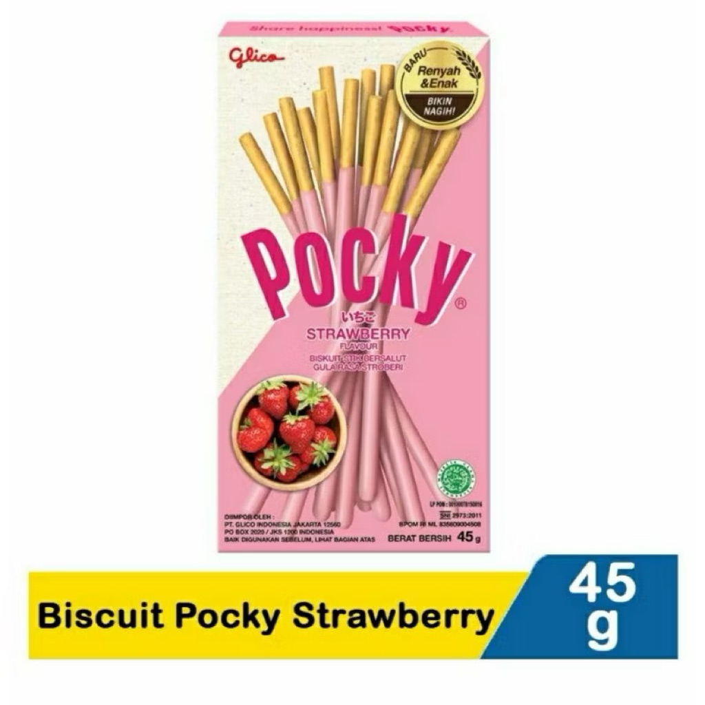 

Pocky Biskuit Stick Strawberry 45gr