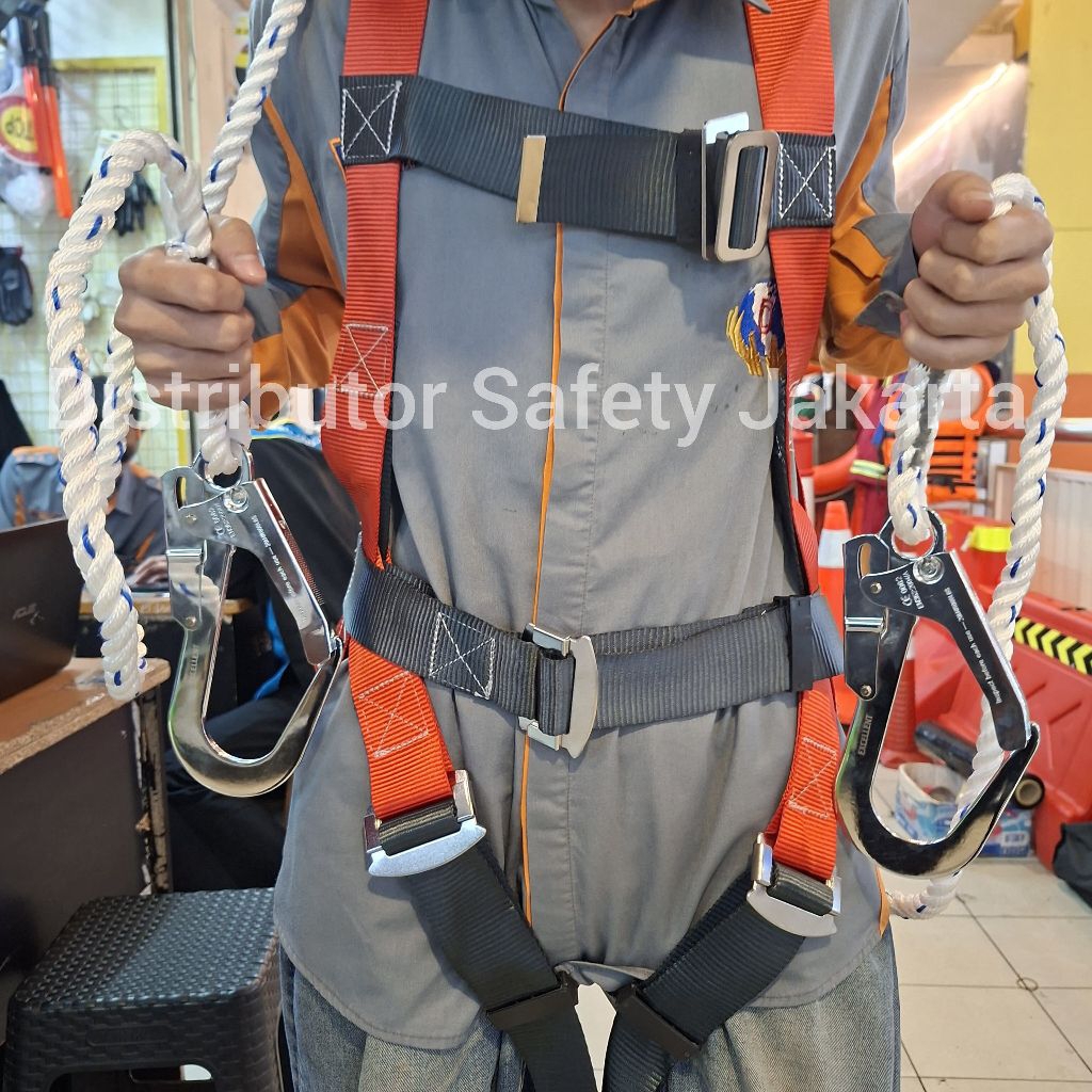 Full Body Safety Harness Excellent 0257A / Body Harness Double Big Hook Excellent