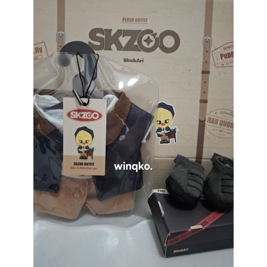 SKZOO Felix BbokAri Detective Ver. Outfit Doll Clothes Baju Boneka Stray Kids SKZ