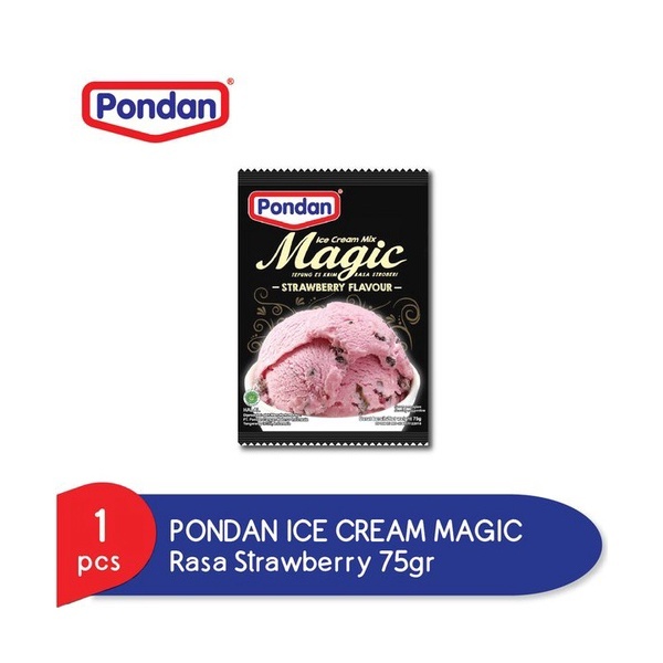 

[oddsolshop] pekanbaru/Pondan Magic Ice Cream Mix Strawberry 75GR Bubuk Es Krim Rasa Stroberi