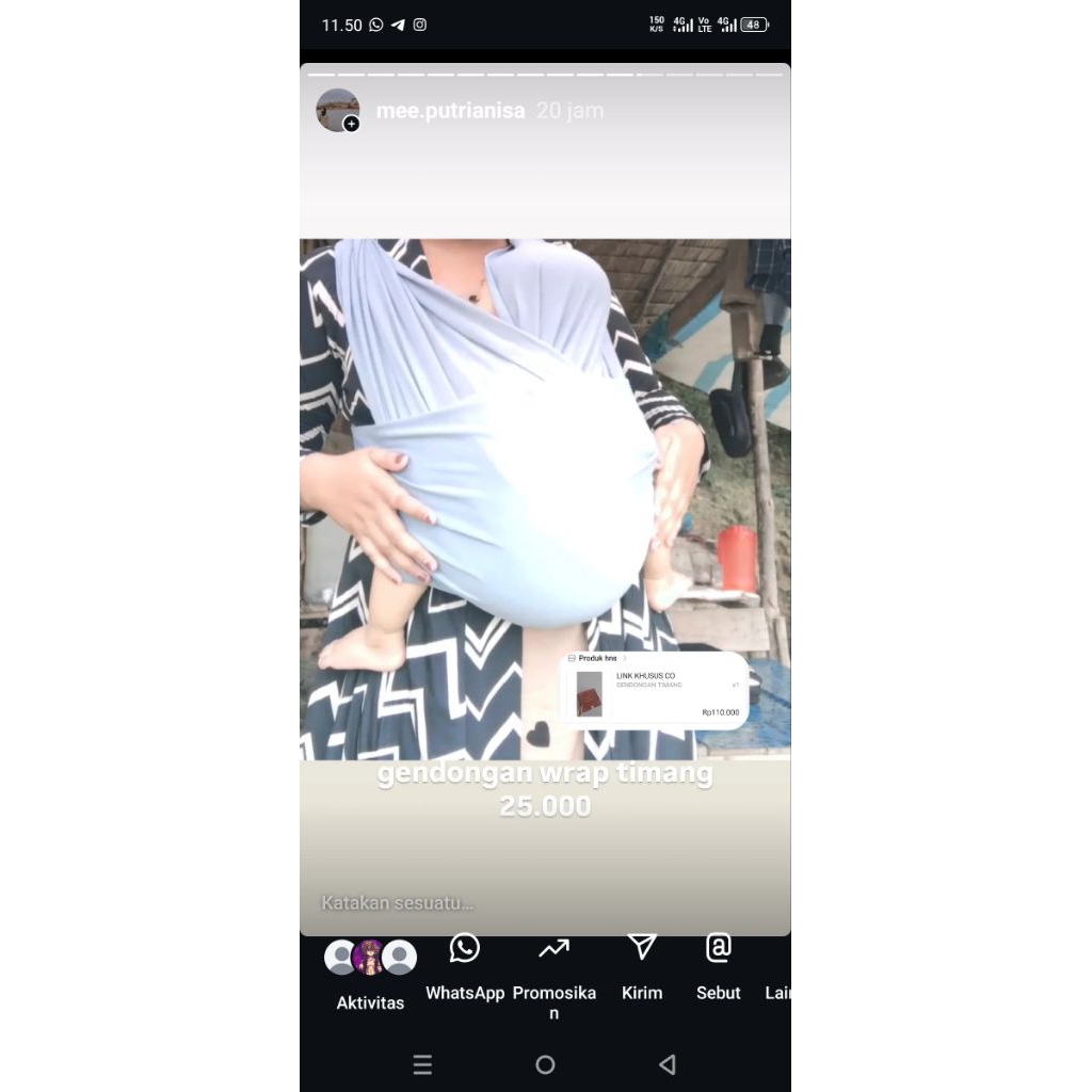 gendongan timang preloved