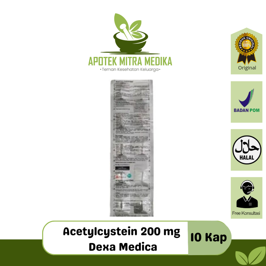 Acetylcysteine 200mg Dexa Medica- 10 Kapsul