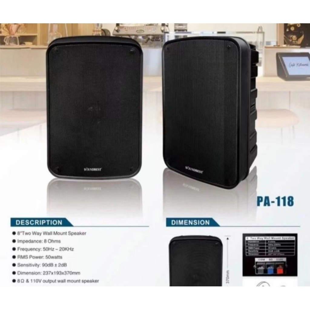 Speaker Pasif 8inch Soundbest PA118 Original